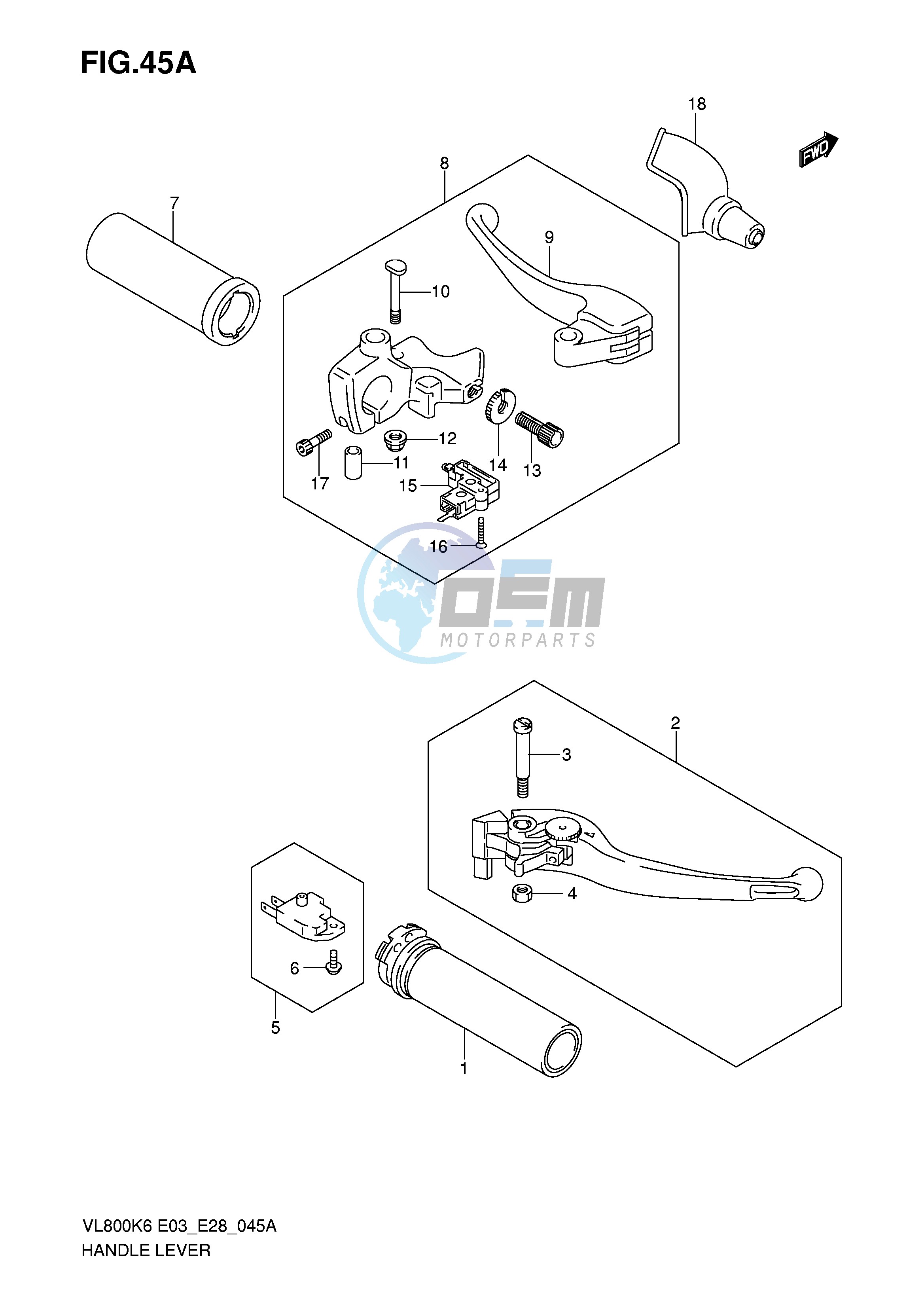 HANDLE LEVER (MODEL K7 K8 K9 L0)