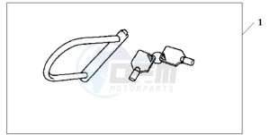 CBR125RWA Australia - (U / WH) drawing U LOCK 115/270