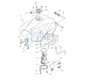 FZ6 FAZER S2 ABS 600 drawing FUEL TANK