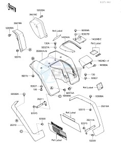 KLF 300 A [BAYOU 300] (A2) [BAYOU 300] drawing FRONT FENDERS