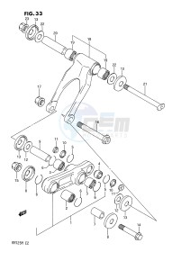 RM125 (E2) drawing CUSHION LEVER (MODEL K)