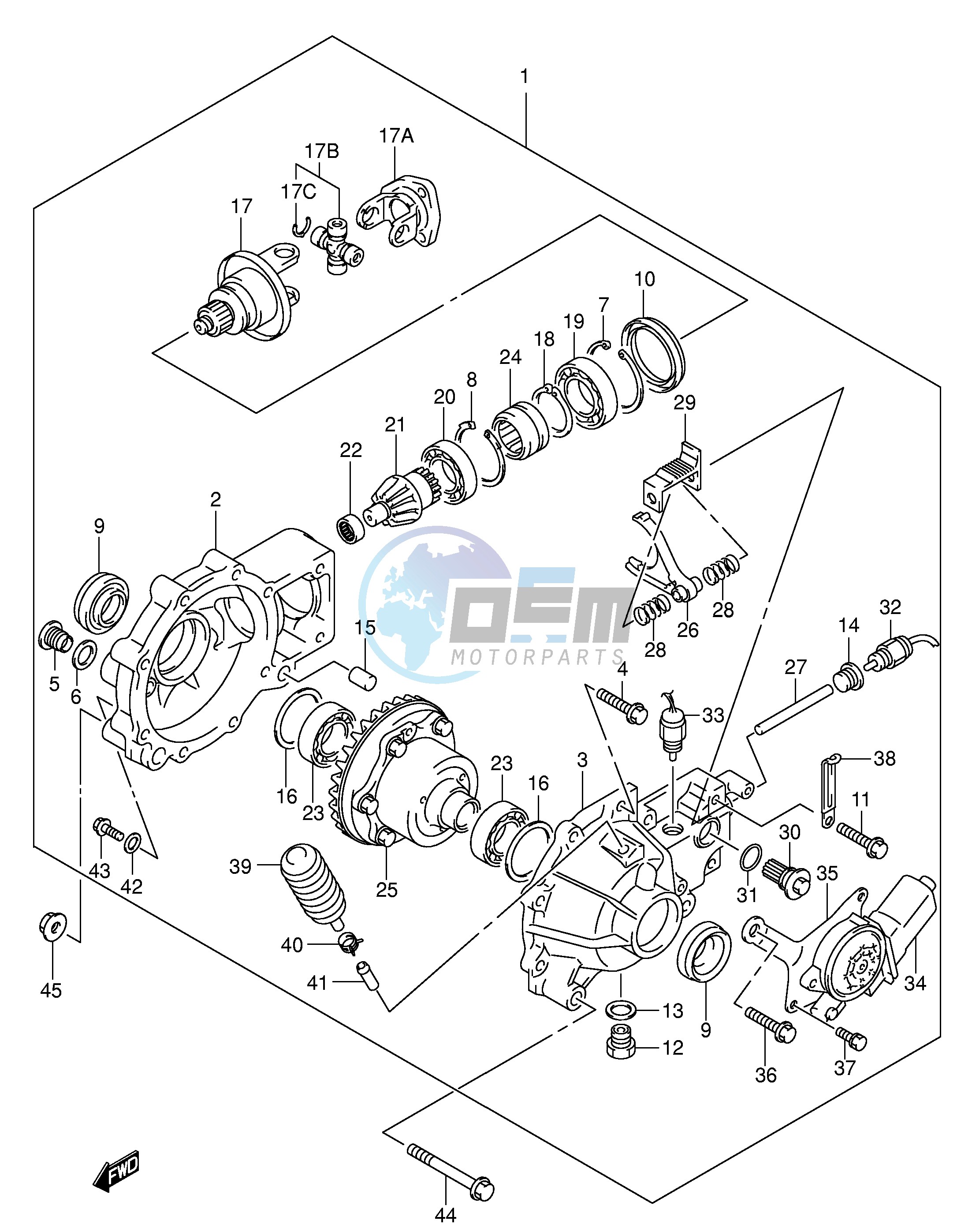 FINAL BEVEL GEAR (FRONT) (MODEL K3)