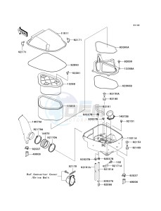 KVF 650 B [PRAIRIE 650 4X4 ADVANTAGE CLASSIC] (B2) [PRAIRIE 650 4X4 ADVANTAGE CLASSIC] drawing AIR CLEANER