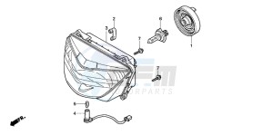 CB600F2 HORNET S drawing HEADLIGHT (CB600F22)