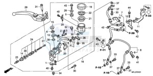 CBR1000RA9 France - (F / ABS CMF HRC MKH MME) drawing FR. BRAKE MASTER CYLINDER (CBR1000RA)