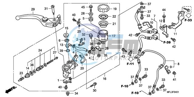 FR. BRAKE MASTER CYLINDER (CBR1000RA)