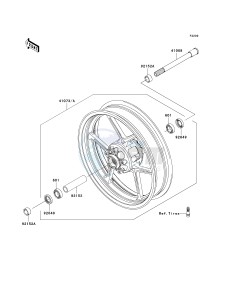 ZR 750 L [Z750 AU] (L7F-L8F) L8F drawing FRONT HUB