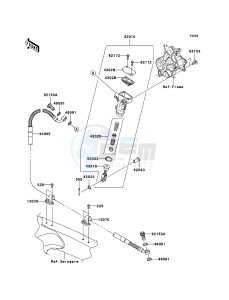 KX250F KX250YCF EU drawing Rear Master Cylinder