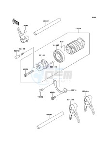 W800 EJ800ADFA GB XX (EU ME A(FRICA) drawing Gear Change Drum/Shift Fork(s)