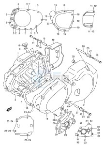 VL1500 (E2) drawing CRANKCASE COVER