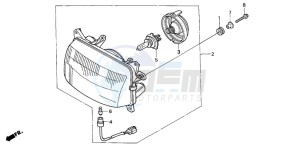 NX650 500 DOMINATOR drawing HEADLIGHT