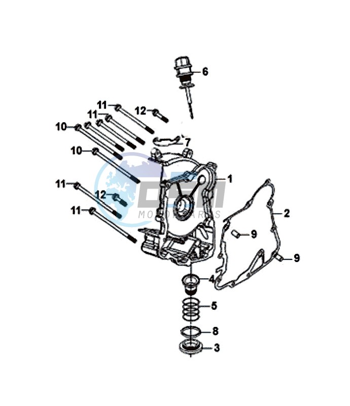 CRANKCASE RIGHT / START MOTOR