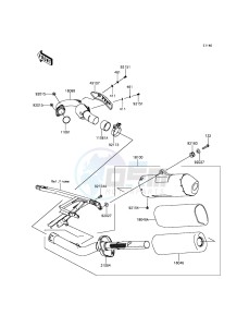 KX250F KX250ZFF EU drawing Muffler(s)