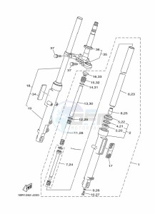 YBR125ESD (3D9B) drawing FRONT FORK