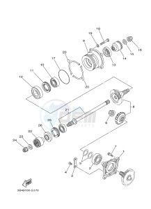 YFM700FWAD YFM700PSF GRIZZLY 700 EPS (B38A) drawing MIDDLE DRIVE GEAR