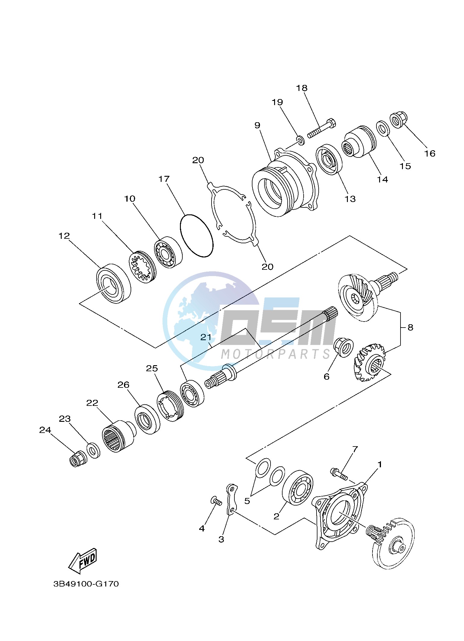 MIDDLE DRIVE GEAR