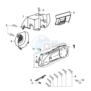 VIVA XRN A EU1 drawing CRANKCASE COVER