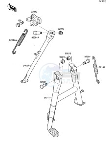 ZX 750 F [NINJA 750R] (F4) [NINJA 750R] drawing STAND-- S- -