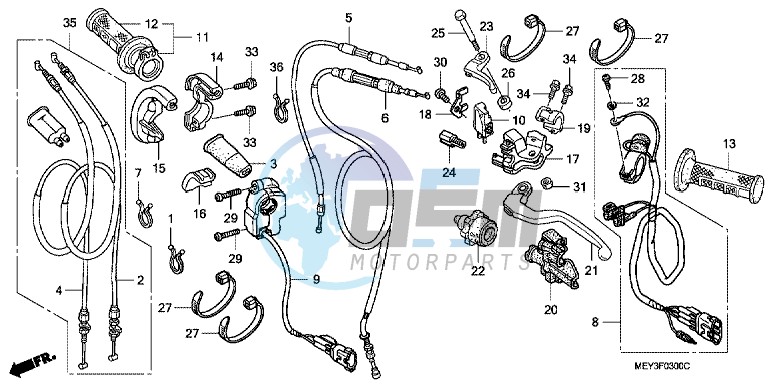 HANDLE LEVER/ SWITCH/ CABLE