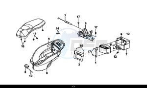 MIO 50I (25 KM/H) (FS05W1-NL) (E4) (L8-M0) drawing SEAT - LUGGAGE BOX