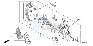 CBF1000S9 Ireland - (EK) drawing L. FRONT BRAKE CALIPER (CBF1000A/T/S)