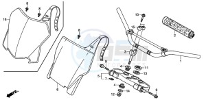 CRF250R drawing HANDLE PIPE/TOP BRIDGE