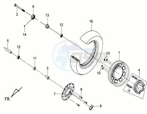 MIO 50 drawing FRONT WHEEL / BRAKE DISC