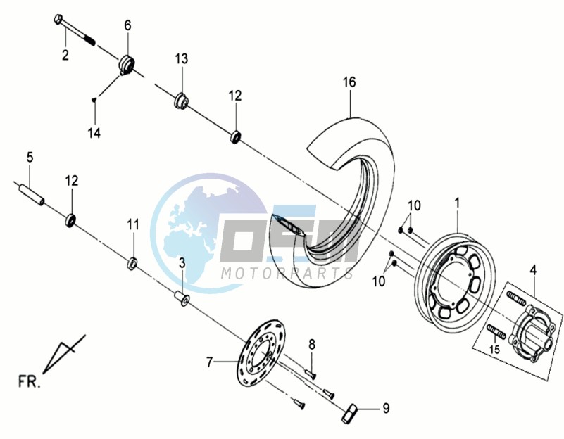 FRONT WHEEL / BRAKE DISC