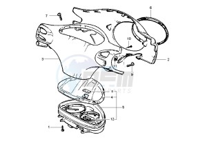 Liberty 125-150 drawing Speedometer - Handlebar covers