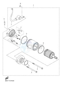 YZF-R1M 998 R5 (2KSF) drawing STARTING MOTOR