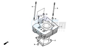 TRX450ES drawing CYLINDER