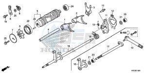 TRX420FE1E TRX420 Europe Direct - (ED) drawing GEARSHIFT FORK (TRX420FE1/FM1/FM2/TE1/TM1)