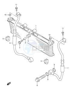 GSX750F (E2) drawing OIL COOLER