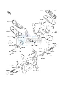 VN 2000 G [VULCAN 2000] (8F-9F) G8F drawing FOOTRESTS