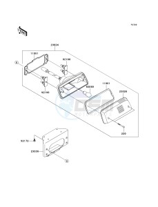 KVF650 D [BRUTE FORCE 650 4X4] (D1) D1 drawing TAILLIGHT-- S- -