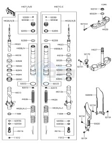 KX85-II KX85DGF EU drawing Front Fork