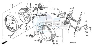 CB1300A9 Europe Direct - (ED / ABS MME TWO) drawing HEADLIGHT (CB1300/CB1300A )