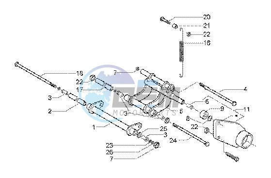 Swinging arm