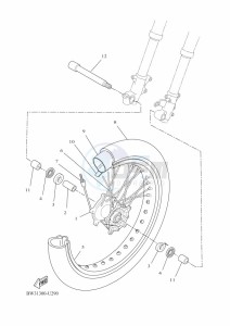 XTZ690 TENERE 700 (BW31) drawing FRONT WHEEL