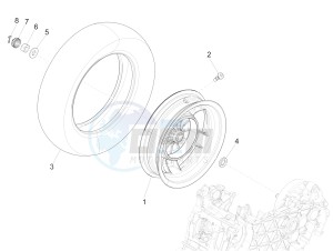 150 4T 3V ie Primavera (APAC, LATAM) (AU, S.A., TH, TN, VT) drawing Rear wheel