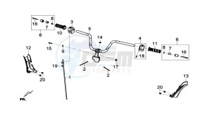 GTS 125I drawing HANDLEBAR / BRAKE LEVERS CPL  L/R