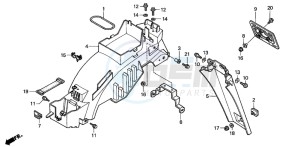 NSR125R drawing REAR FENDER