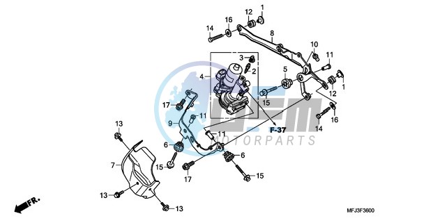 FRONT POWER UNIT (CBR600RA)