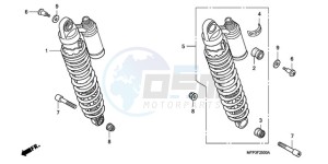 CB1300SA9 Australia - (U / ABS BCT MME TWO TY2) drawing REAR CUSHION