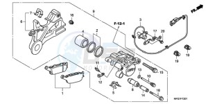 CB600FA9 France - (F / ABS CMF 25K) drawing REAR BRAKE CALIPER (CB600FA/FA3)