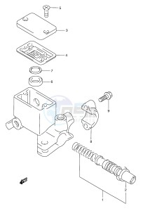 AN250 (E2) Burgman drawing REAR MASTER CYLINDER