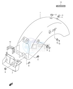 VL250 (E19) drawing REAR FENDER