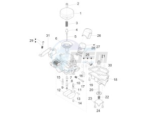 SPRINT 50 4T 2V 25 KMH NOABS E2 25 kmh (EMEA) drawing Carburetor's components