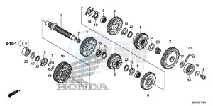 VFR1200XDC drawing TRANSMISSION (VFR1200XD) (COUNTERSHAFT)