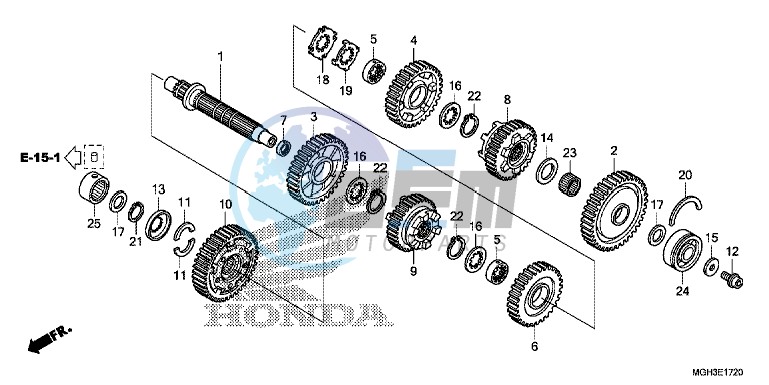 TRANSMISSION (VFR1200XD) (COUNTERSHAFT)